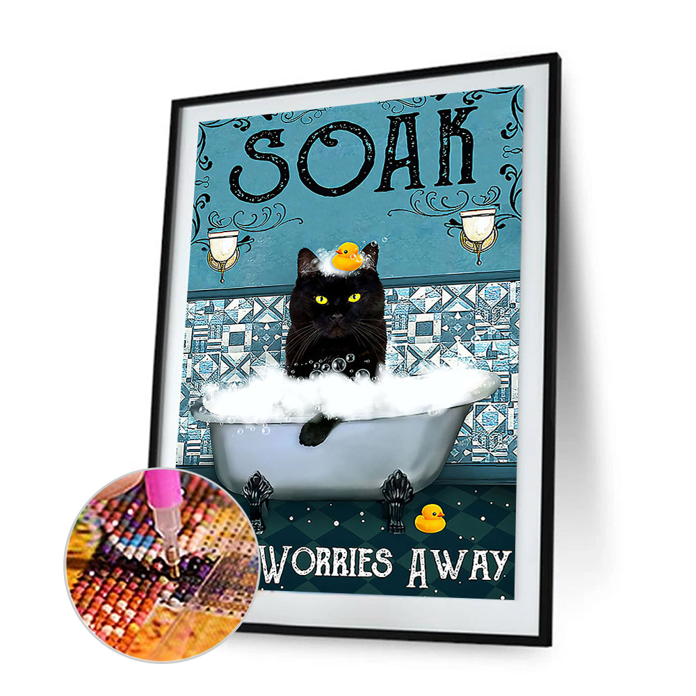 Wacky Bathroom - Full Round Drill Diamond Painting 30*40CM