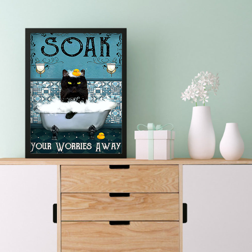 Wacky Bathroom - Full Round Drill Diamond Painting 30*40CM