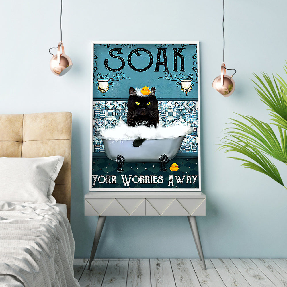 Wacky Bathroom - Full Round Drill Diamond Painting 30*40CM