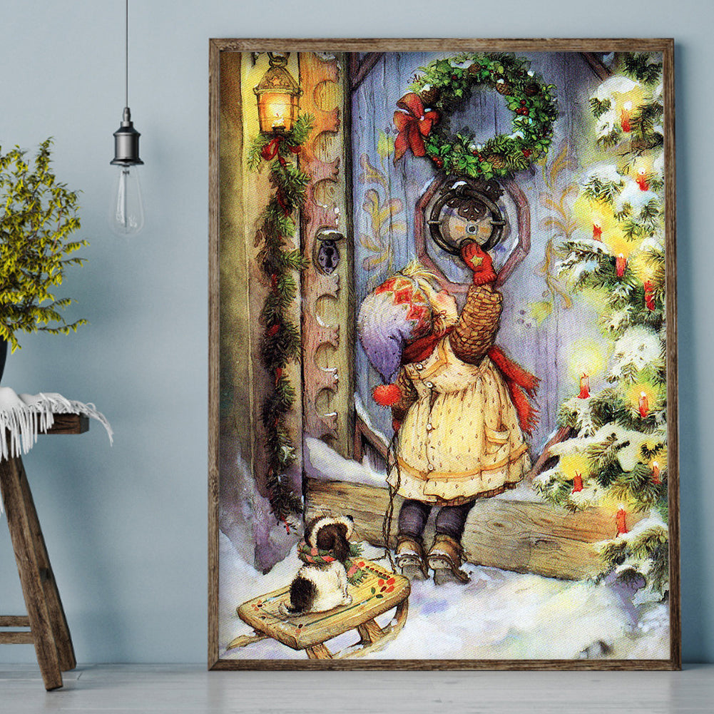 Christmas Kids - Full Round Drill Diamond Painting 30*40CM