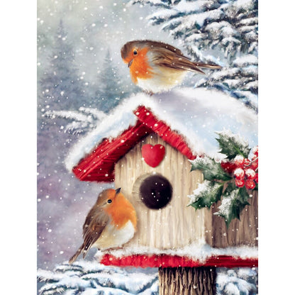 Christmas Snow - Full Round Drill Diamond Painting 30*40CM