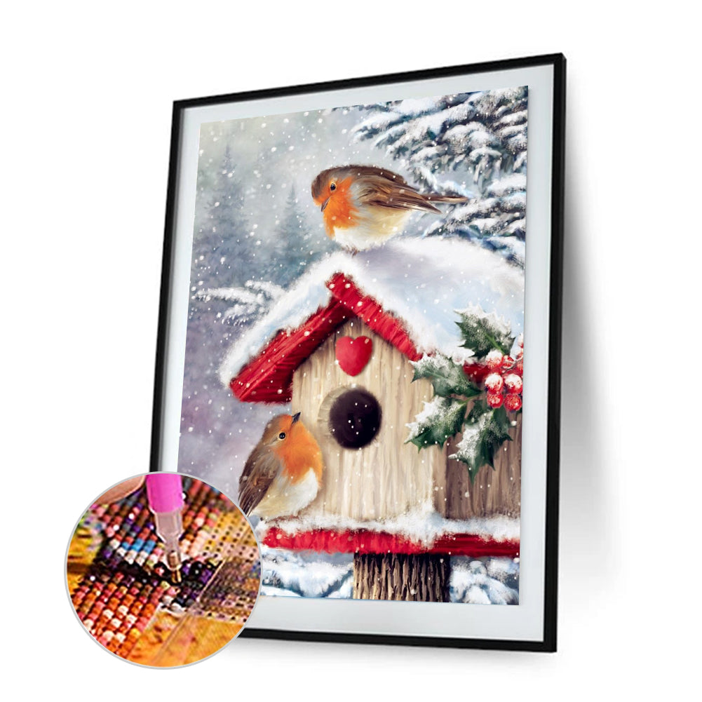 Christmas Snow - Full Round Drill Diamond Painting 30*40CM