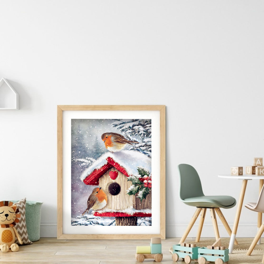 Christmas Snow - Full Round Drill Diamond Painting 30*40CM