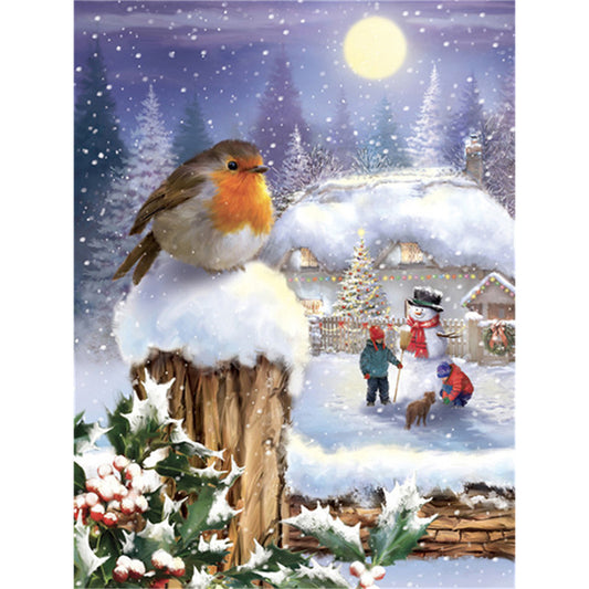 Christmas Snow - Full Round Drill Diamond Painting 30*40CM