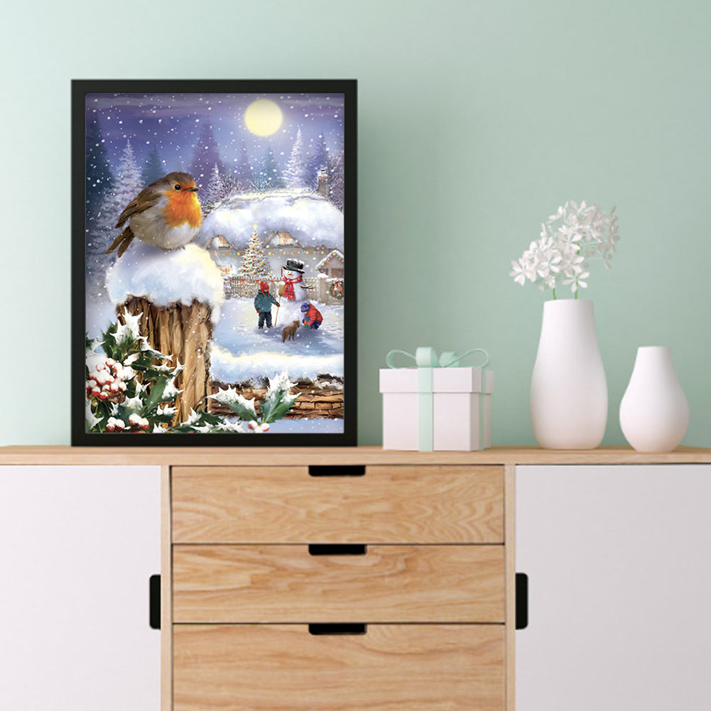 Christmas Snow - Full Round Drill Diamond Painting 30*40CM