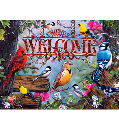 Bird Letters - Full Round Drill Diamond Painting 40*30CM