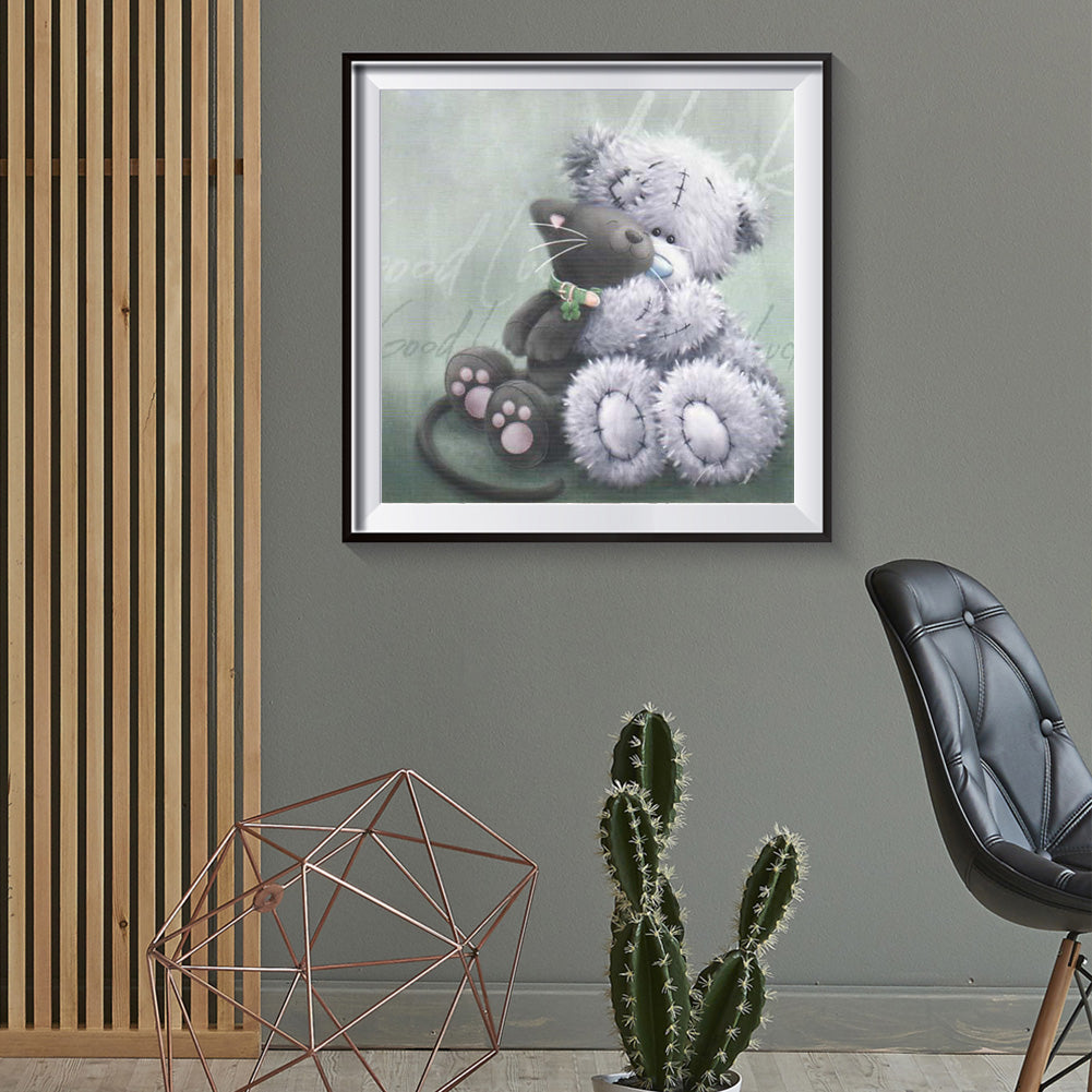 Bear Toy - Full Round Drill Diamond Painting 30*30CM