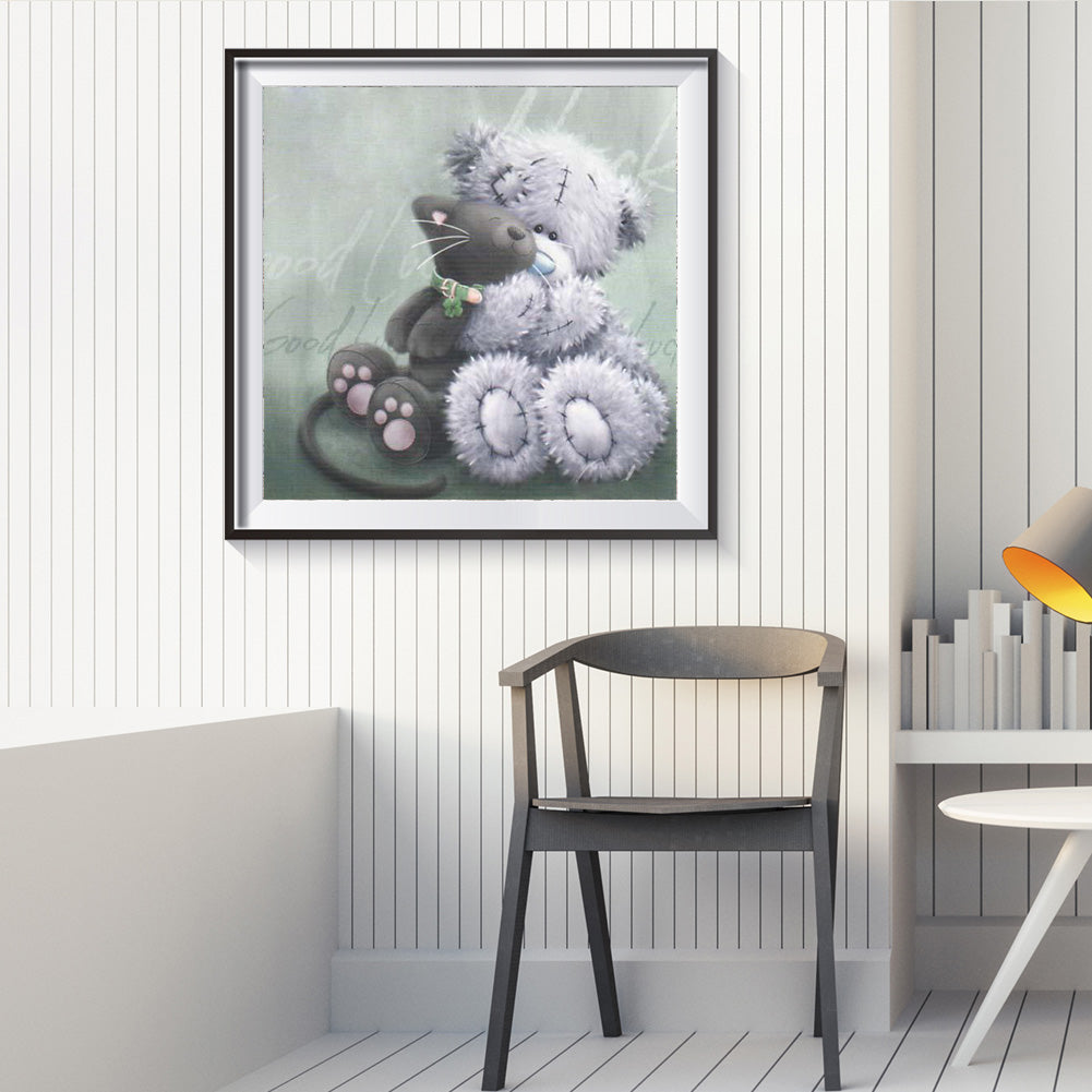 Bear Toy - Full Round Drill Diamond Painting 30*30CM