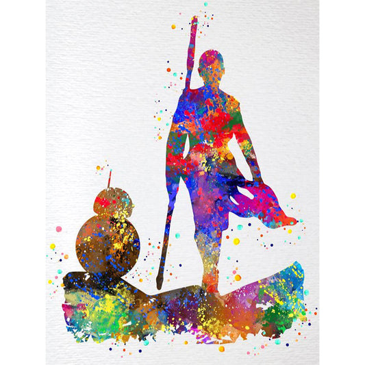 Colorful Silhouette - Full Round Drill Diamond Painting 30*40CM