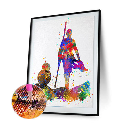 Colorful Silhouette - Full Round Drill Diamond Painting 30*40CM