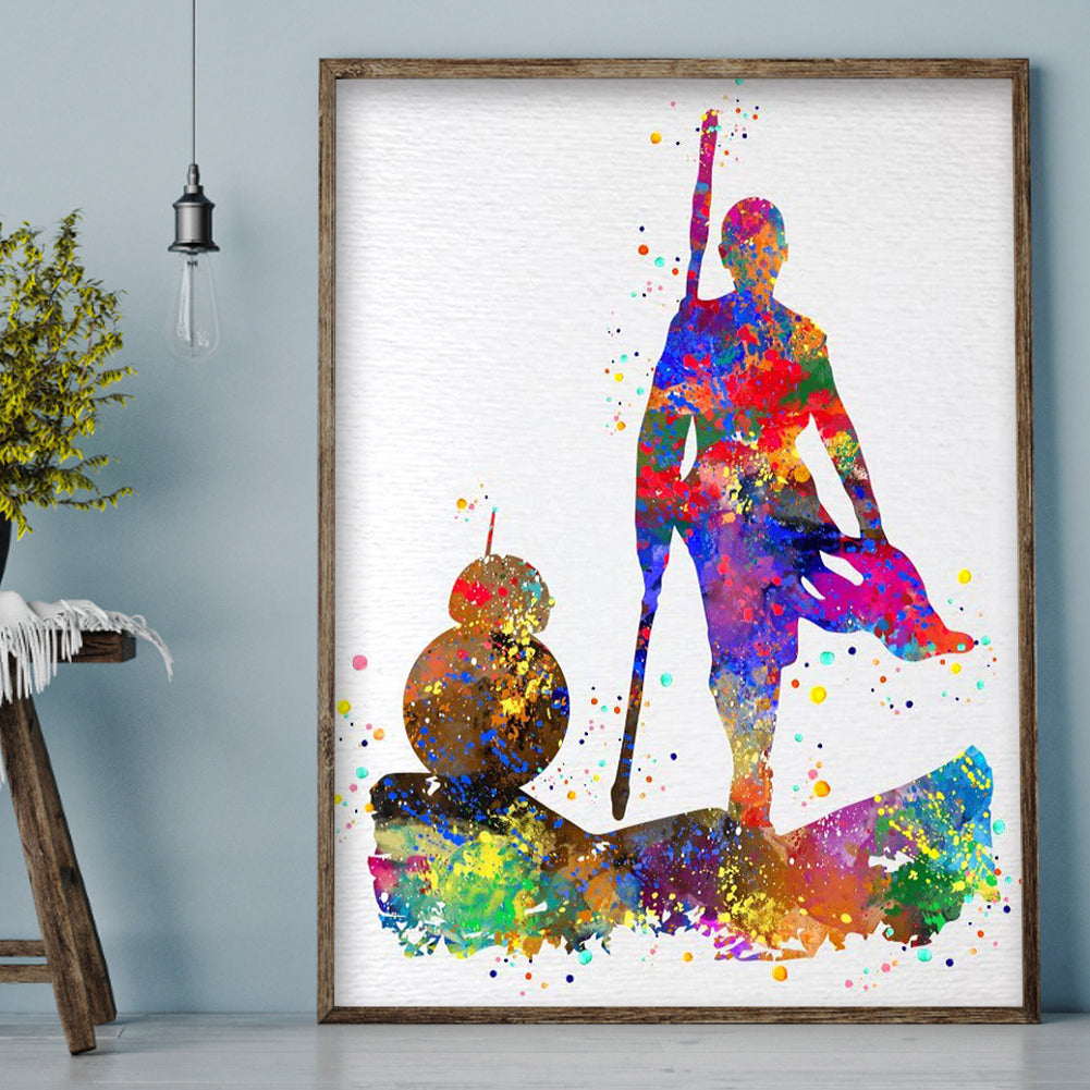 Colorful Silhouette - Full Round Drill Diamond Painting 30*40CM