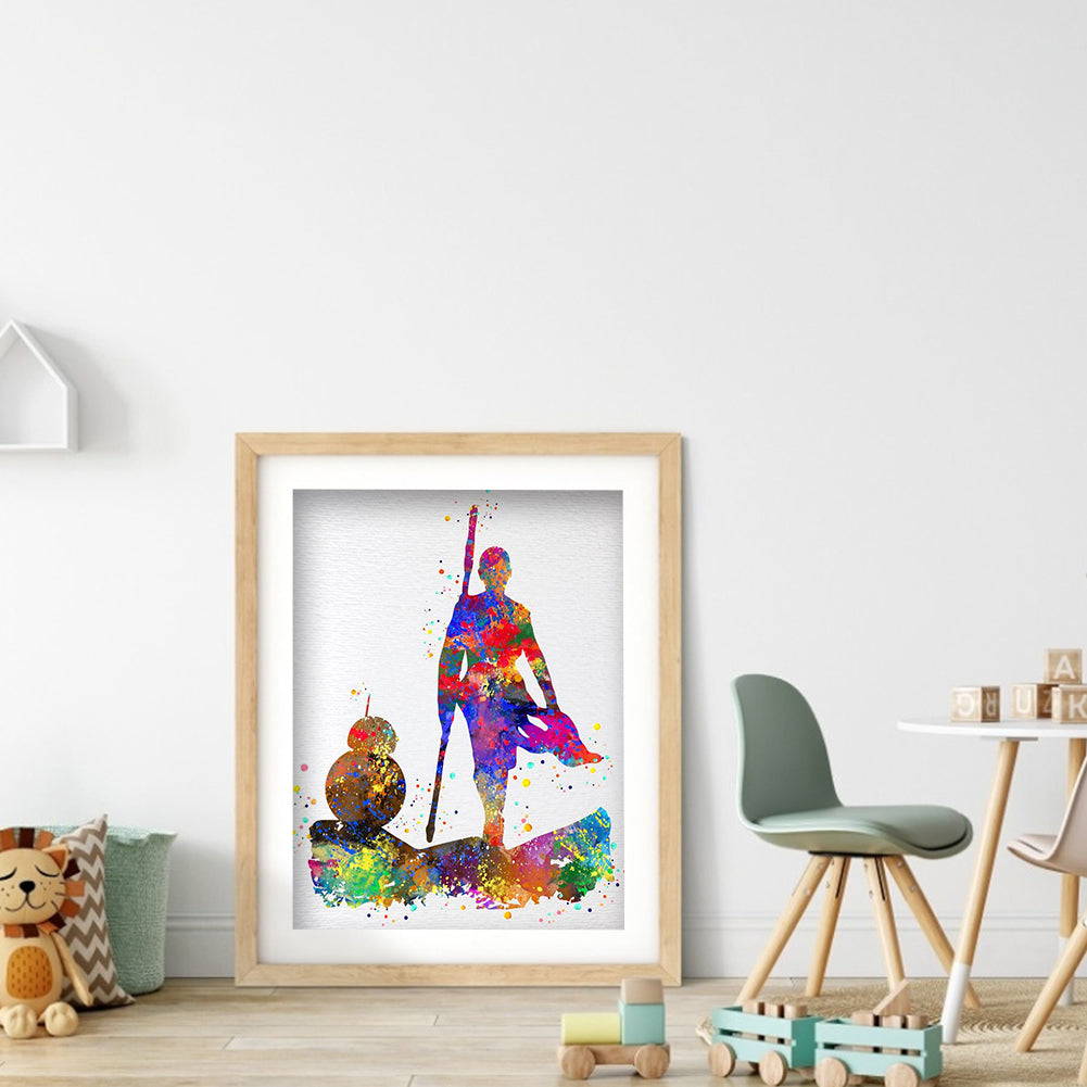 Colorful Silhouette - Full Round Drill Diamond Painting 30*40CM