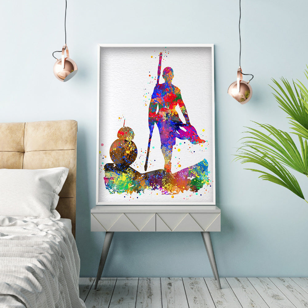 Colorful Silhouette - Full Round Drill Diamond Painting 30*40CM