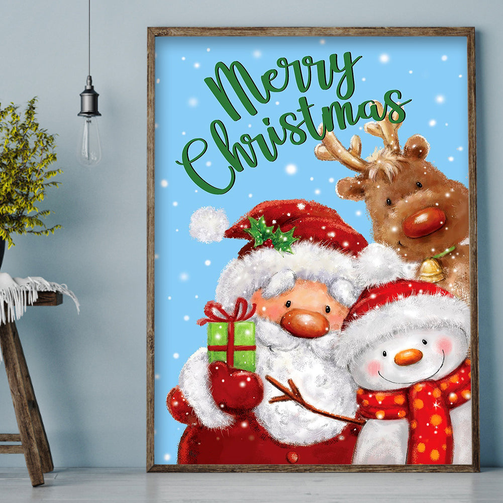 Merry Christmas - Full Round Drill Diamond Painting 30*40CM