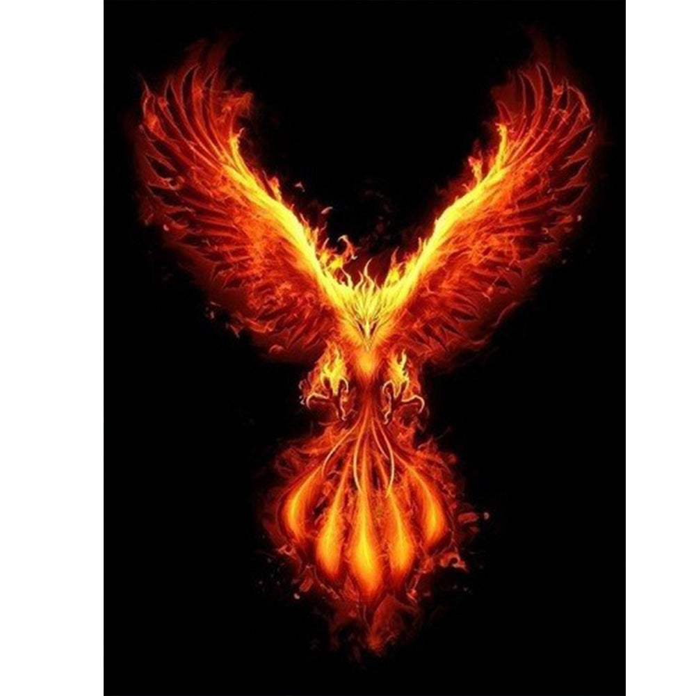 Fire Phoenix - Full Round Drill Diamond Painting 30*40CM