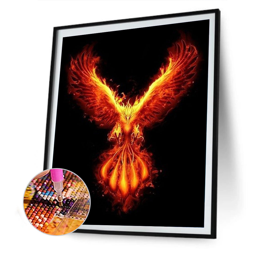 Fire Phoenix - Full Round Drill Diamond Painting 30*40CM