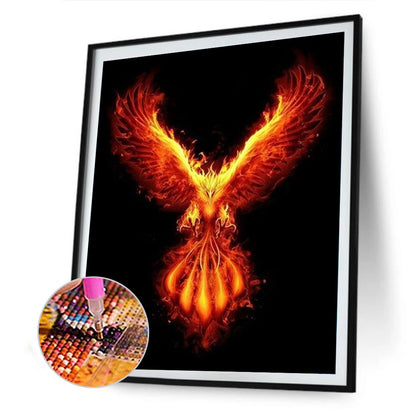 Fire Phoenix - Full Round Drill Diamond Painting 30*40CM