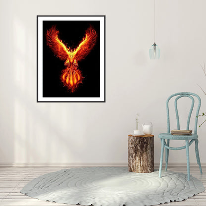 Fire Phoenix - Full Round Drill Diamond Painting 30*40CM