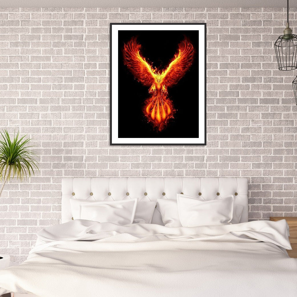 Fire Phoenix - Full Round Drill Diamond Painting 30*40CM