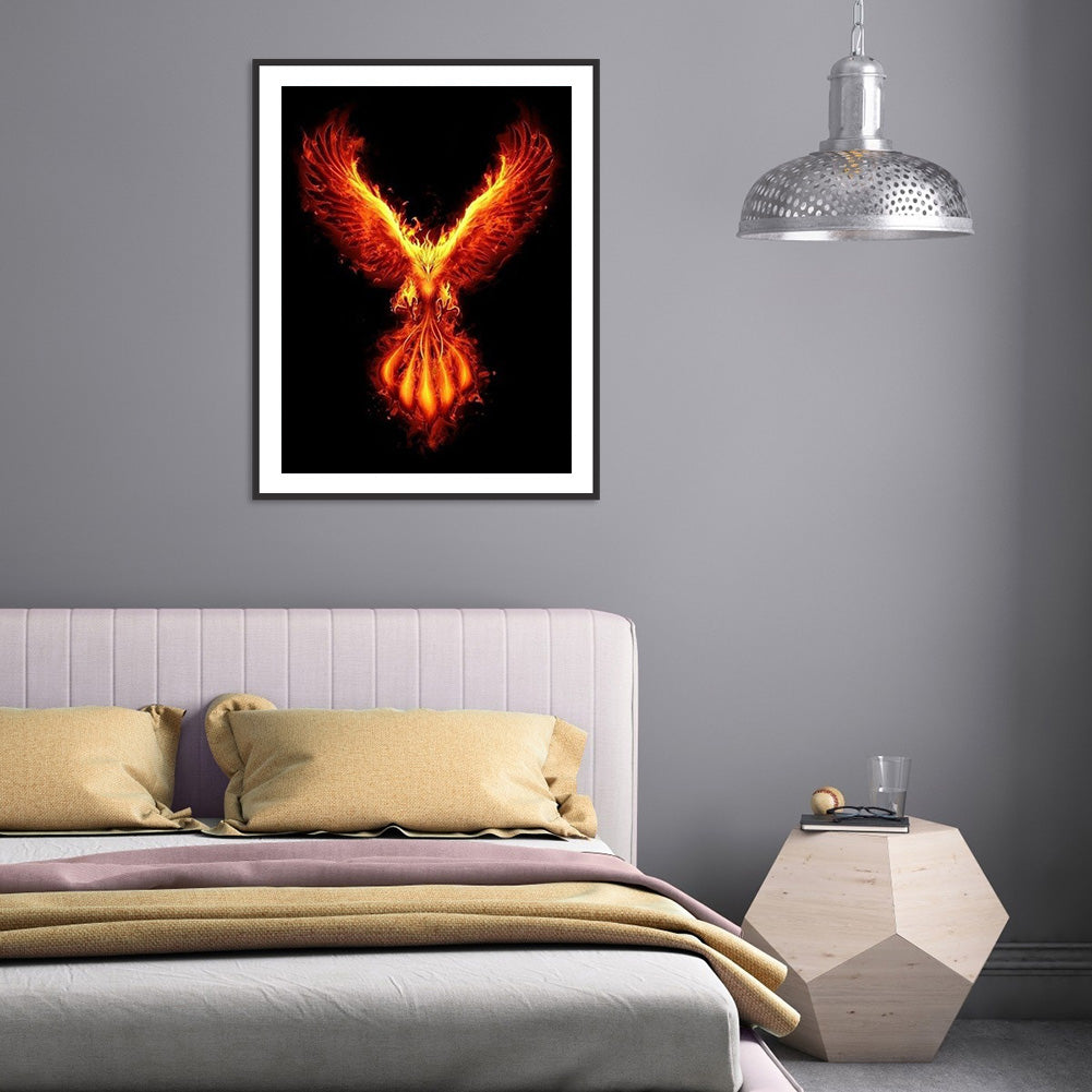 Fire Phoenix - Full Round Drill Diamond Painting 30*40CM
