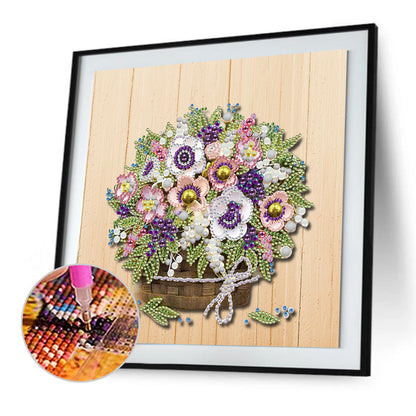 Flower - Special Shaped Drill Diamond Painting 30*30CM