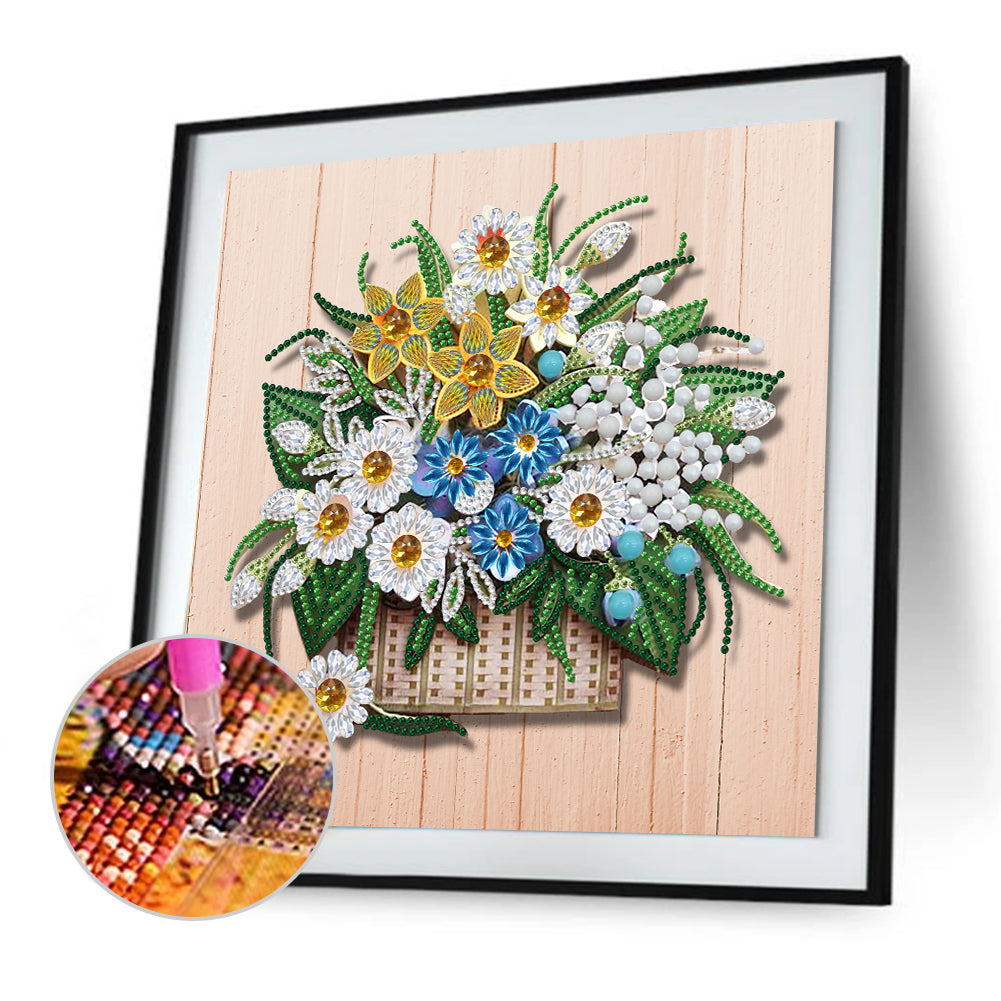 Flower - Special Shaped Drill Diamond Painting 30*30CM