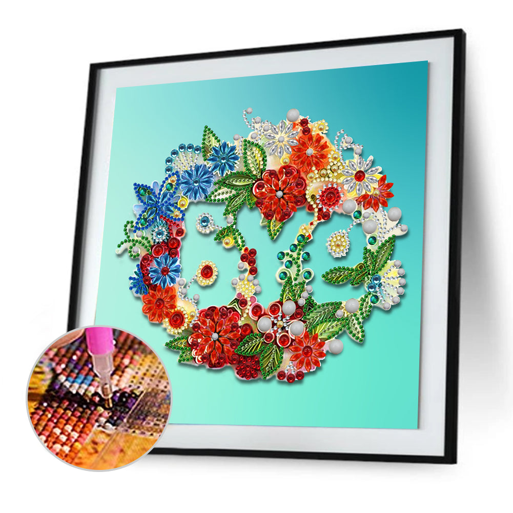 Flower - Special Shaped Drill Diamond Painting 30*30CM