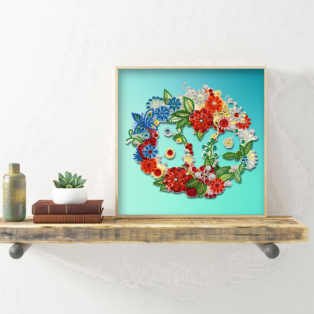 Flower - Special Shaped Drill Diamond Painting 30*30CM