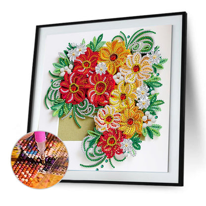 Flower - Special Shaped Drill Diamond Painting 30*30CM