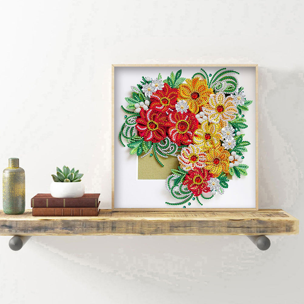 Flower - Special Shaped Drill Diamond Painting 30*30CM