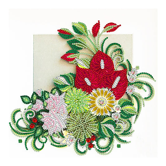 Flower - Special Shaped Drill Diamond Painting 30*30CM