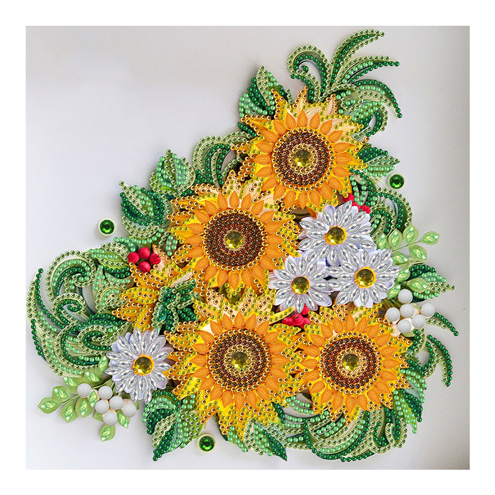 Flower - Special Shaped Drill Diamond Painting 30*30CM