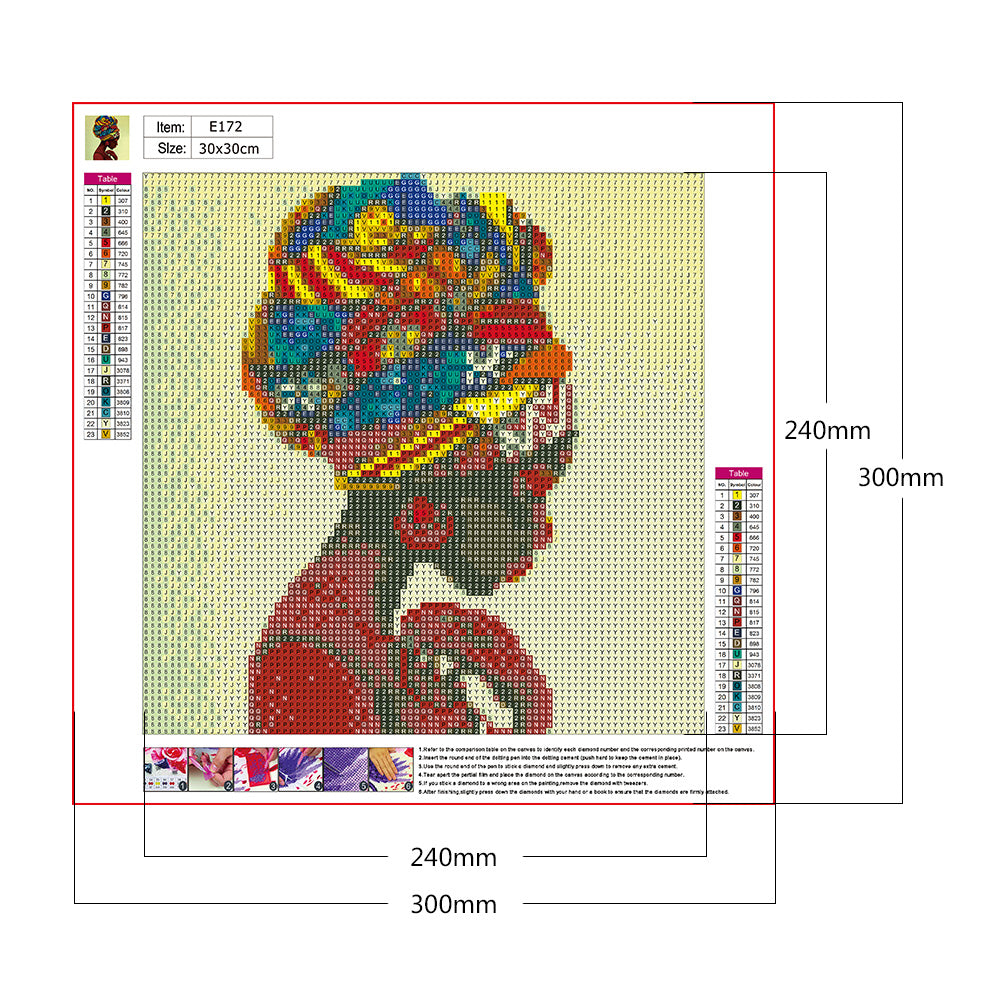 Ethnic Girls - Full Round Drill Diamond Painting 30*30CM