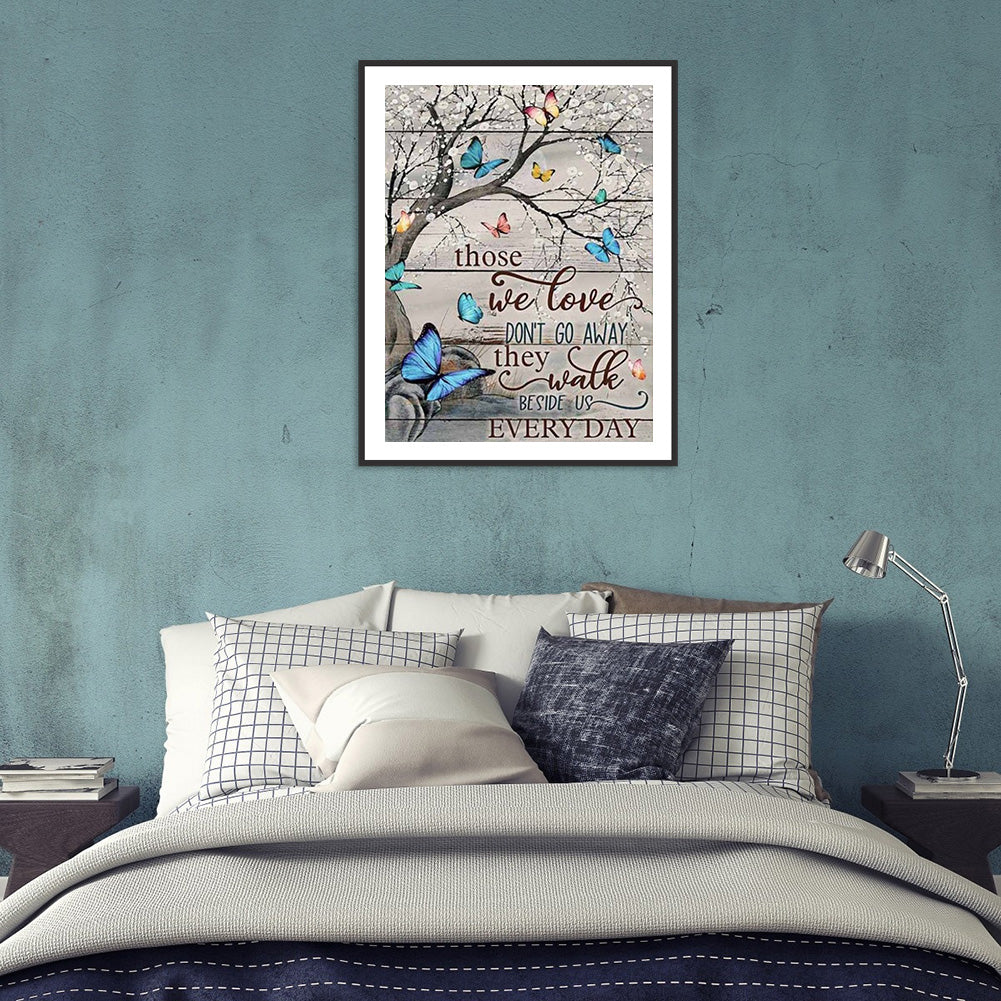 Butterfly Letter - Full Round Drill Diamond Painting 40*50CM