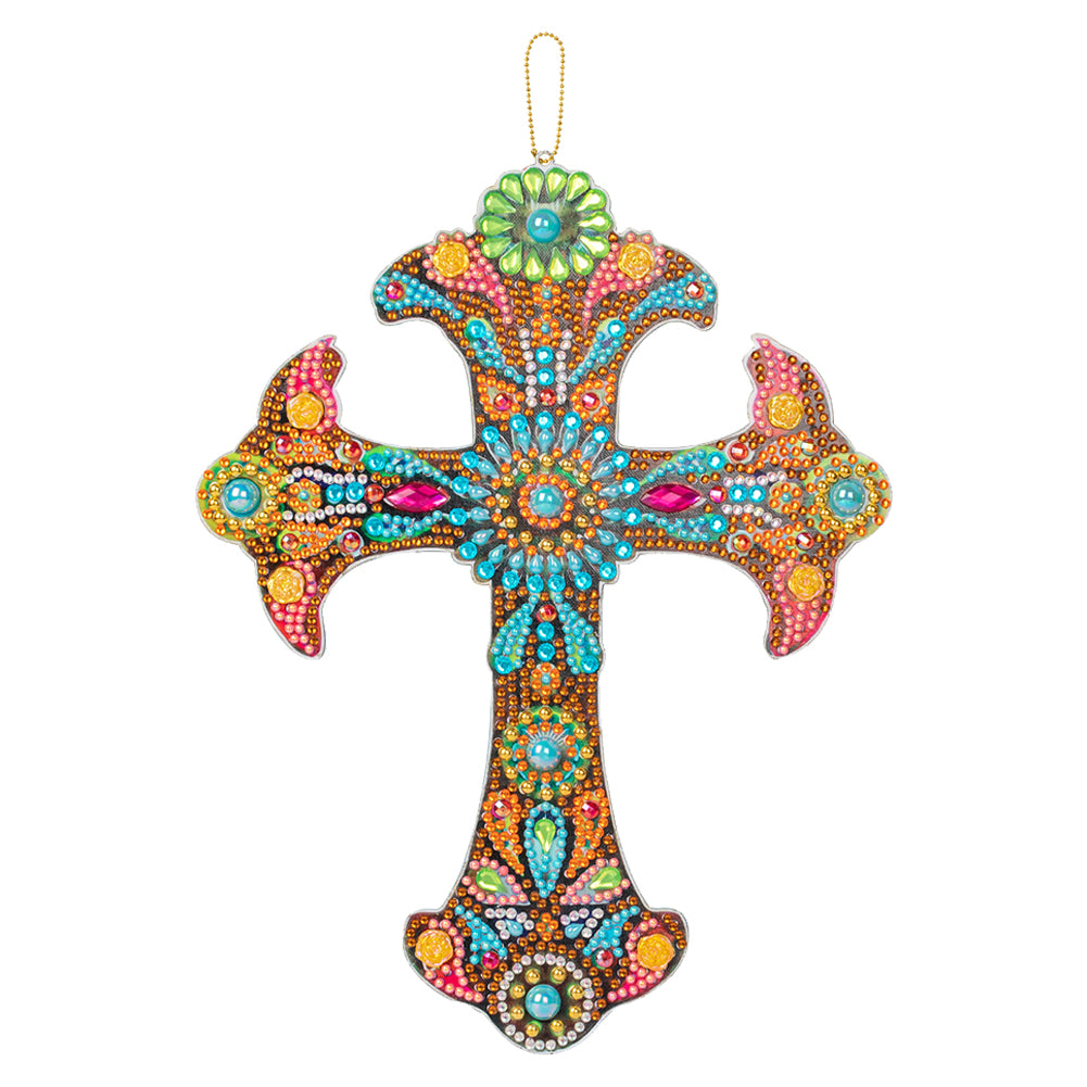 DIY Diamond Painting Cross Pendant Acrylic Mosaic Hanging Wall Home Decor