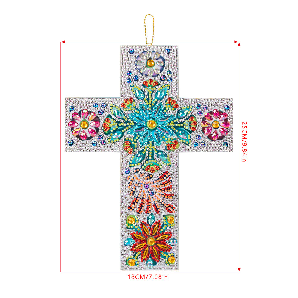 DIY Diamond Painting Cross Pendant Acrylic Mosaic Hanging Wall Home Decor