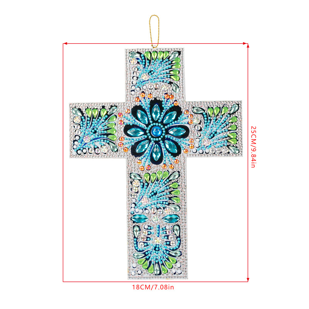 DIY Diamond Painting Cross Pendant Acrylic Mosaic Hanging Wall Home Decor