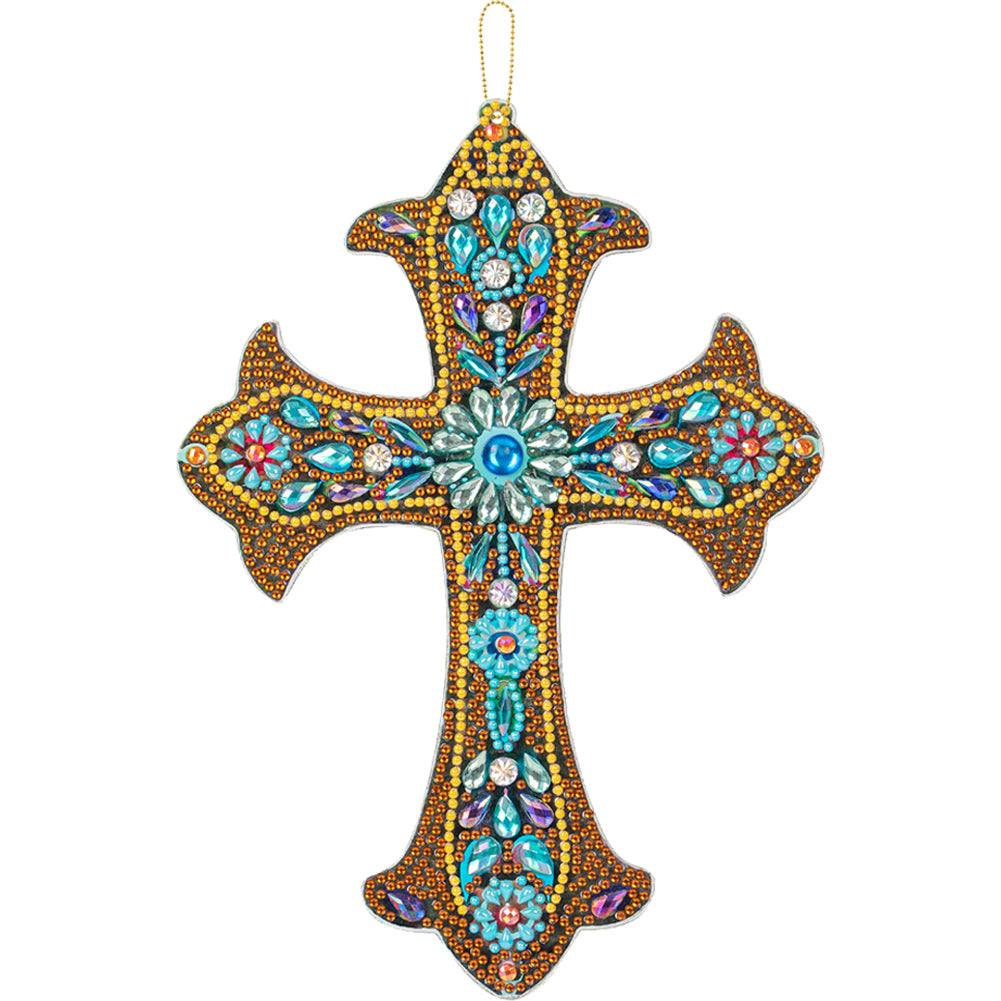 DIY Diamond Painting Cross Pendant Acrylic Mosaic Hanging Wall Home Decor