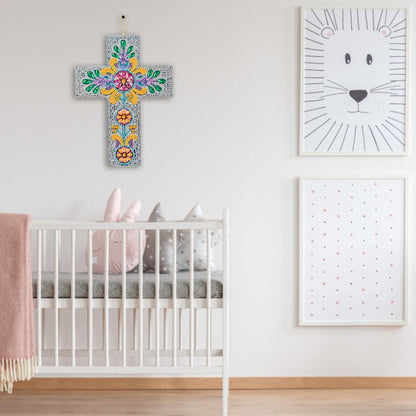 DIY Diamond Painting Cross Pendant Acrylic Mosaic Hanging Wall Home Decor