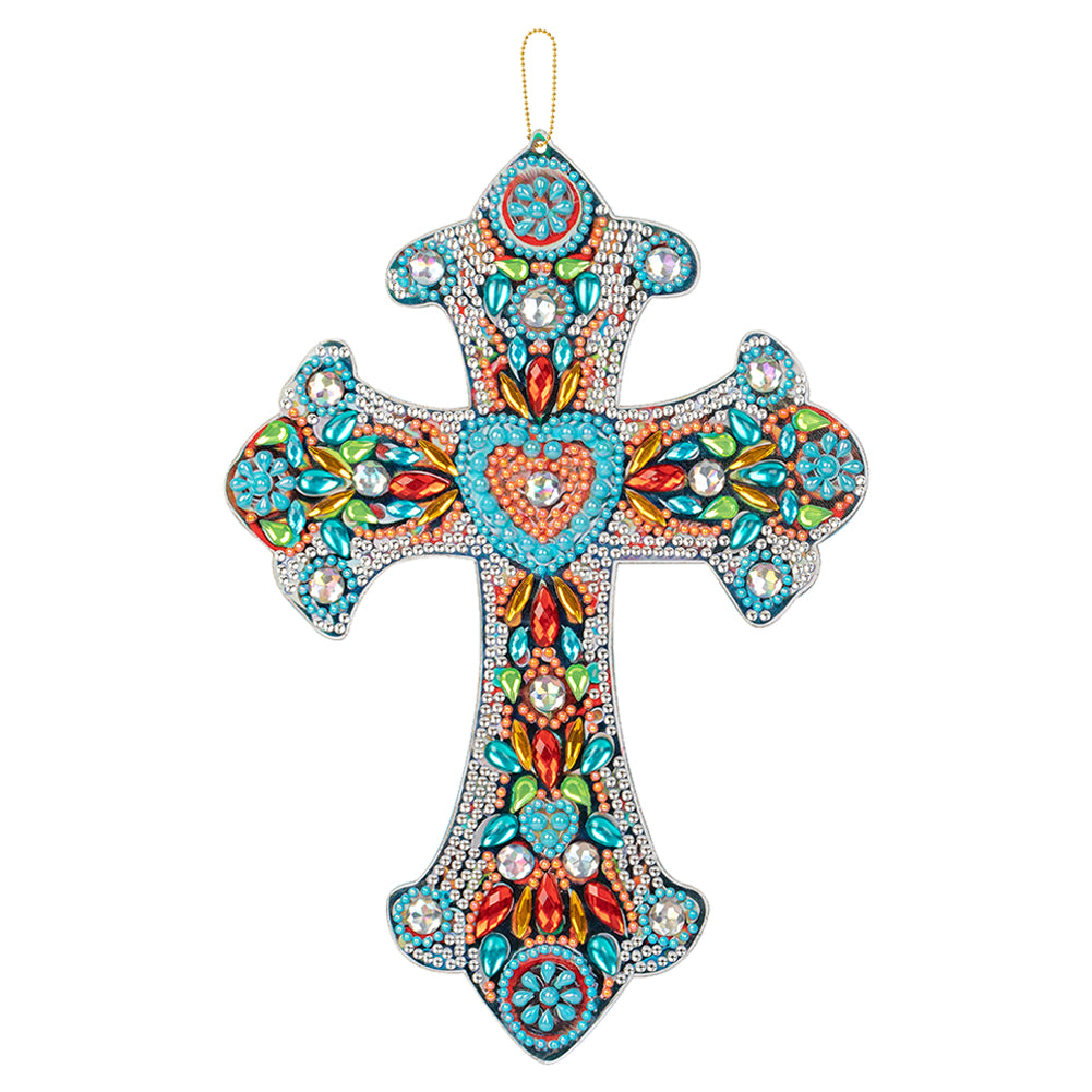 DIY Diamond Painting Cross Pendant Acrylic Mosaic Hanging Wall Home Decor