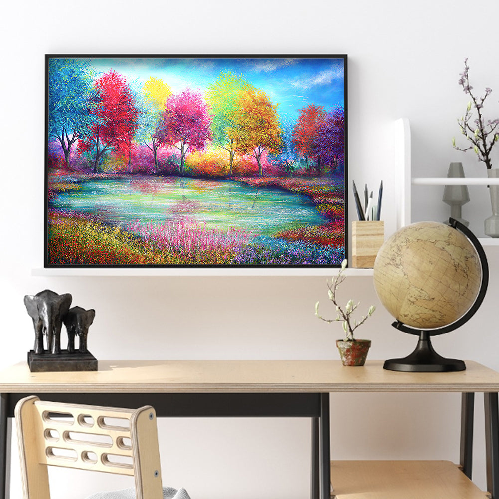 Colorful Tree - Full Round Drill Diamond Painting 40*30CM