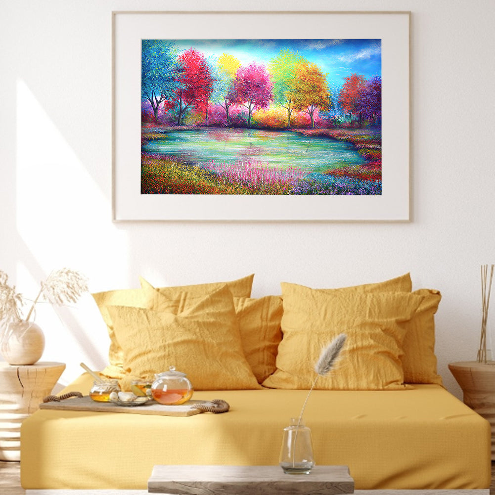 Colorful Tree - Full Round Drill Diamond Painting 40*30CM