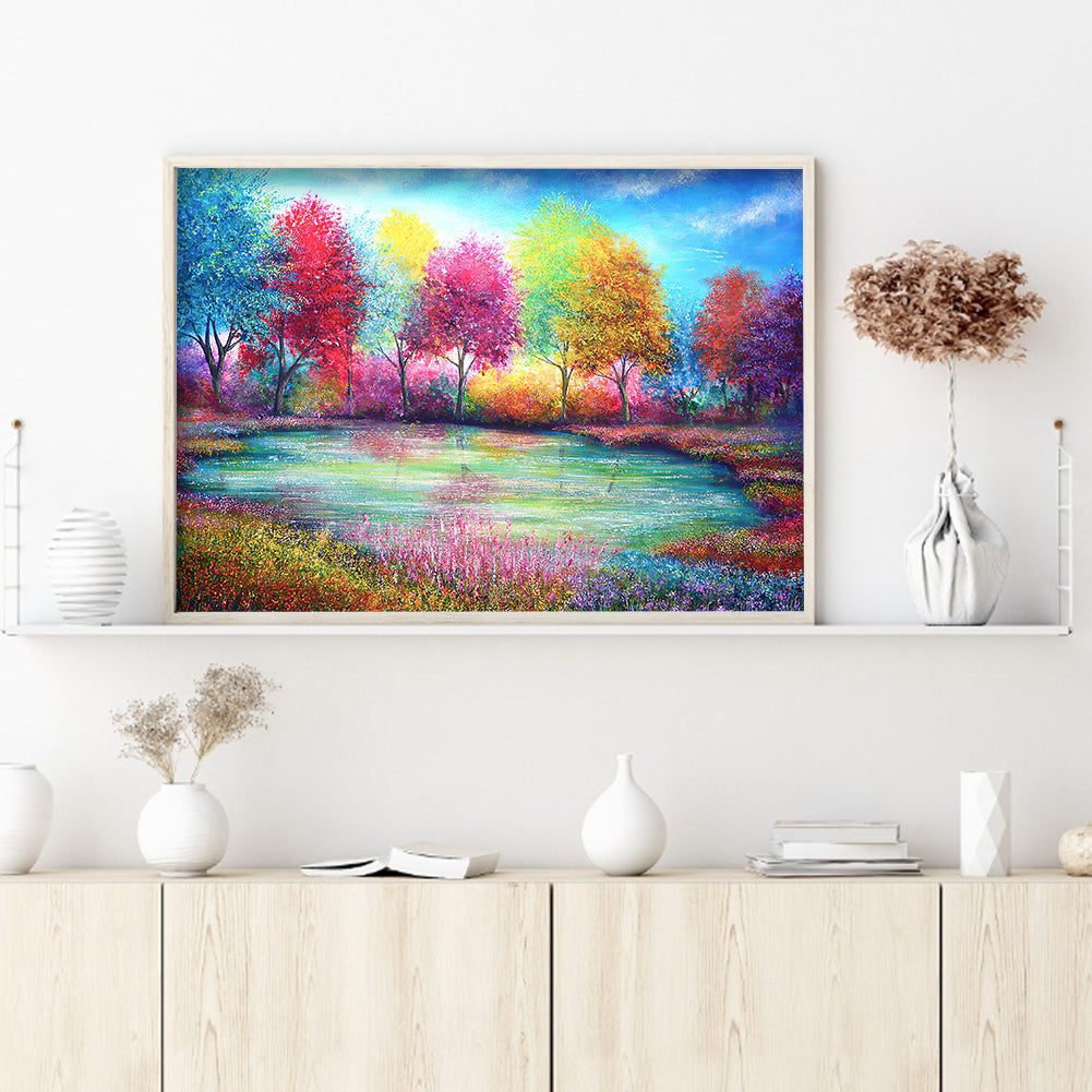 Colorful Tree - Full Round Drill Diamond Painting 40*30CM