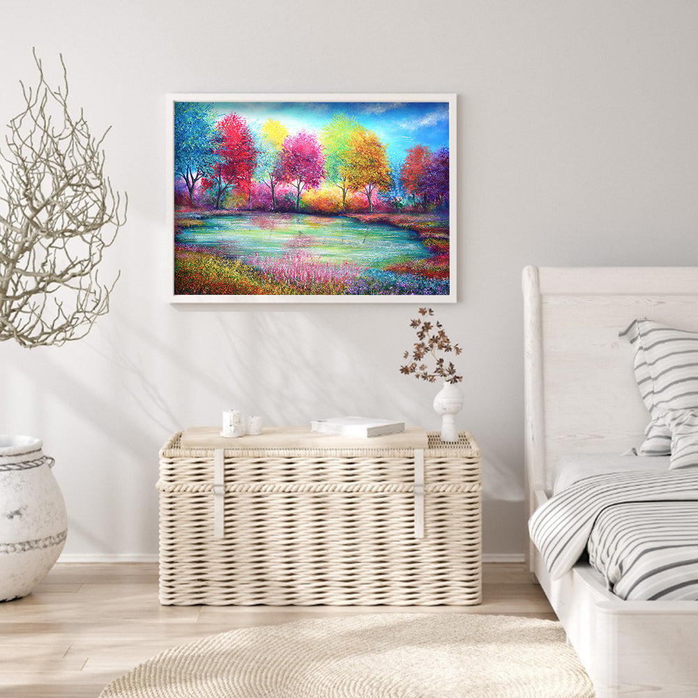 Colorful Tree - Full Round Drill Diamond Painting 40*30CM