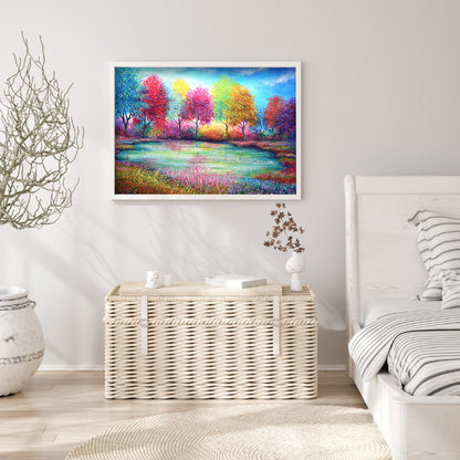 Colorful Tree - Full Round Drill Diamond Painting 40*30CM