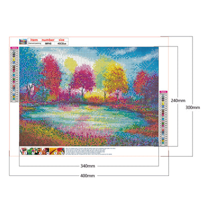 Colorful Tree - Full Round Drill Diamond Painting 40*30CM