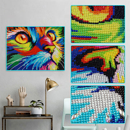 Cat - Special Shaped Drill Diamond Painting 40*30CM