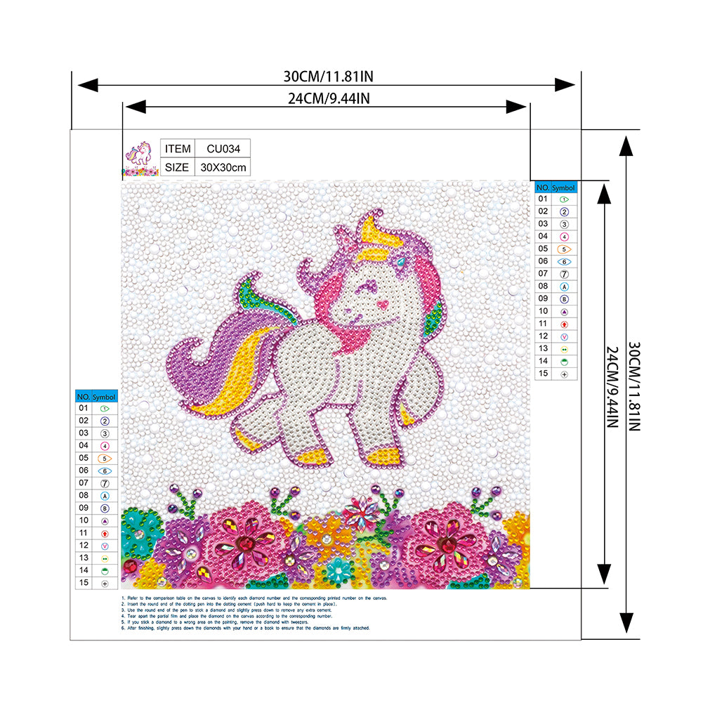 Unicorn - Special Shaped Drill Diamond Painting 30*30CM