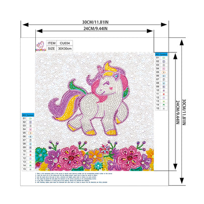 Unicorn - Special Shaped Drill Diamond Painting 30*30CM