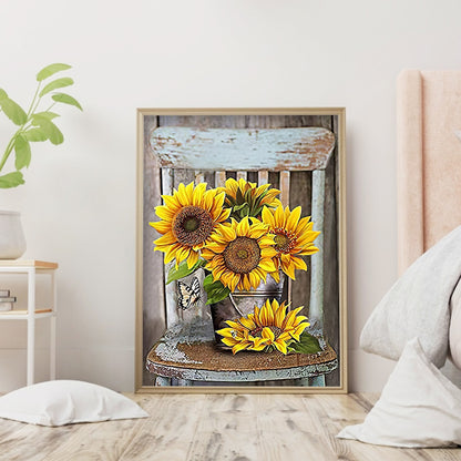 Sunflower - Full Round Drill Diamond Painting 30*40CM